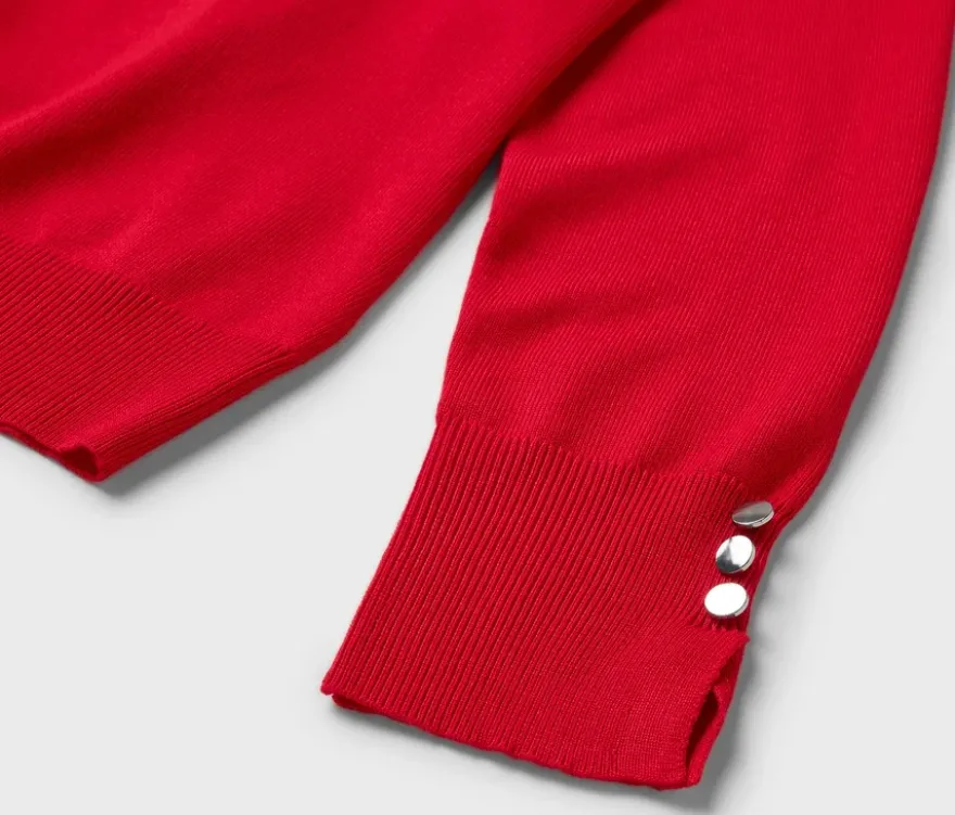 Feinstrickpullover, rot