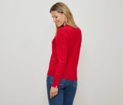 Feinstrickpullover, rot