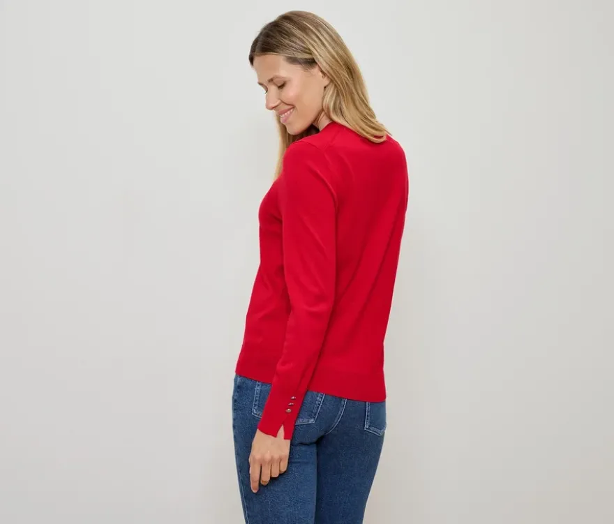Feinstrickpullover, rot