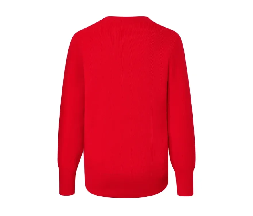 Feinstrickpullover, rot