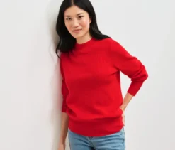 Feinstrickpullover, rot
