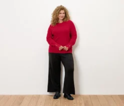 Feinstrickpullover, rot