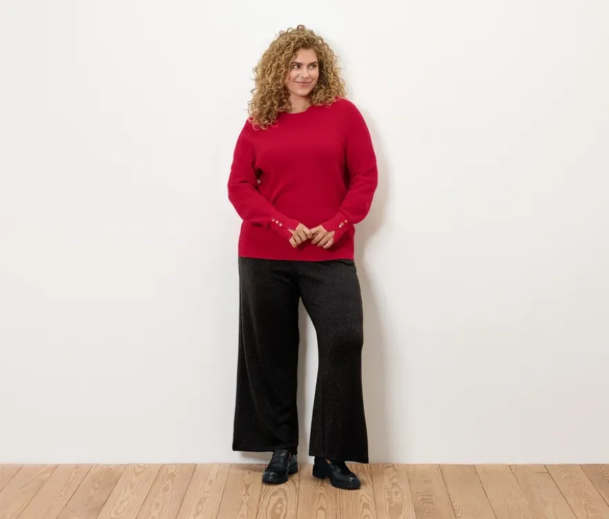 Feinstrickpullover, rot