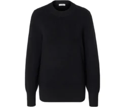 Feinstrickpullover, schwarz