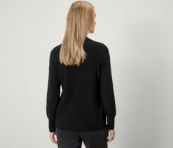Feinstrickpullover, schwarz