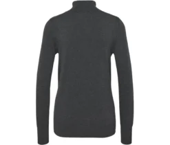 Feinstrick-Rollkragenpullover, grau meliert