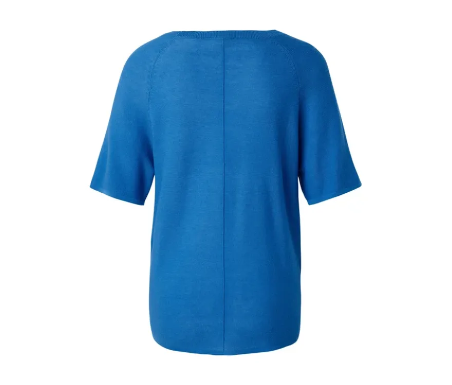 Feinstrick-Shirt, kobaltblau
