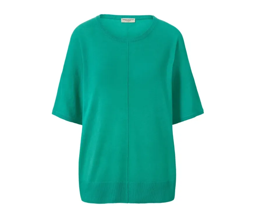 Feinstrick-Shirt mit Leinen