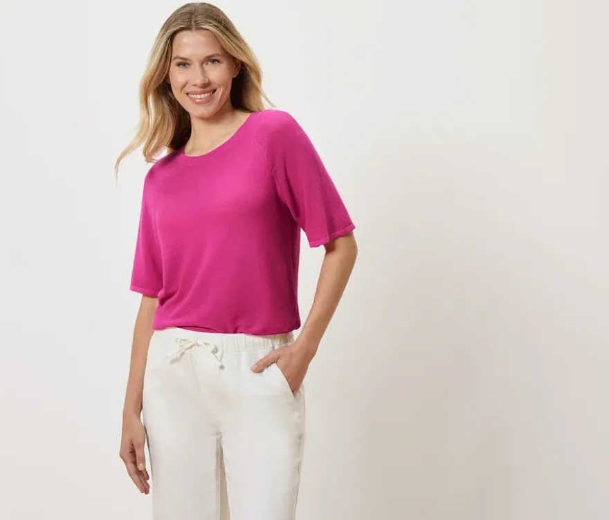 Feinstrick-Shirt, pink
