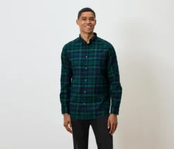 Flanell-Hemd, grün/navy