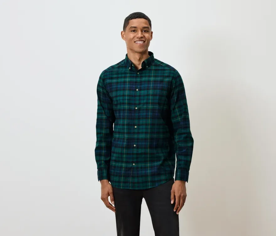Flanell-Hemd, grün/navy