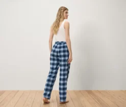 Flanell-Relaxhose, blau