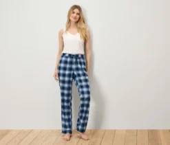 Flanell-Relaxhose, blau