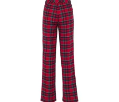 Flanell-Relaxhose, rot