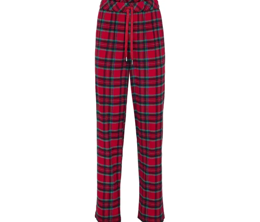 Flanell-Relaxhose, rot