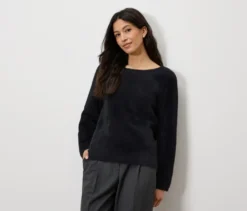 Flauschiger Strickpullover