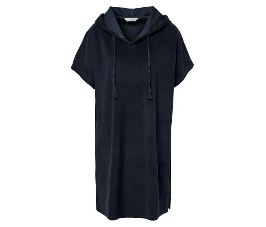 Frottee-Strandkleid, blau