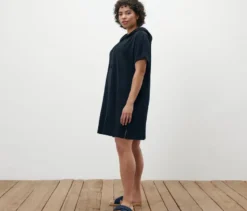 Frottee-Strandkleid, blau