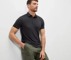 Funktions-Poloshirt, anthrazit