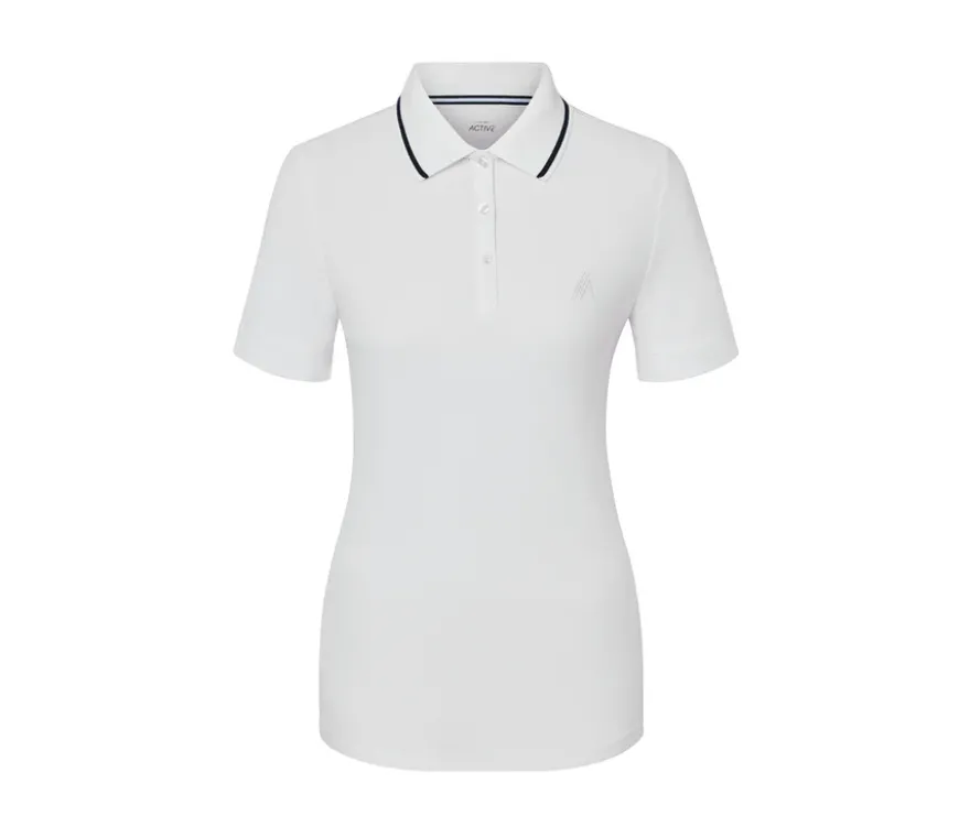 Funktionspoloshirt, weiß