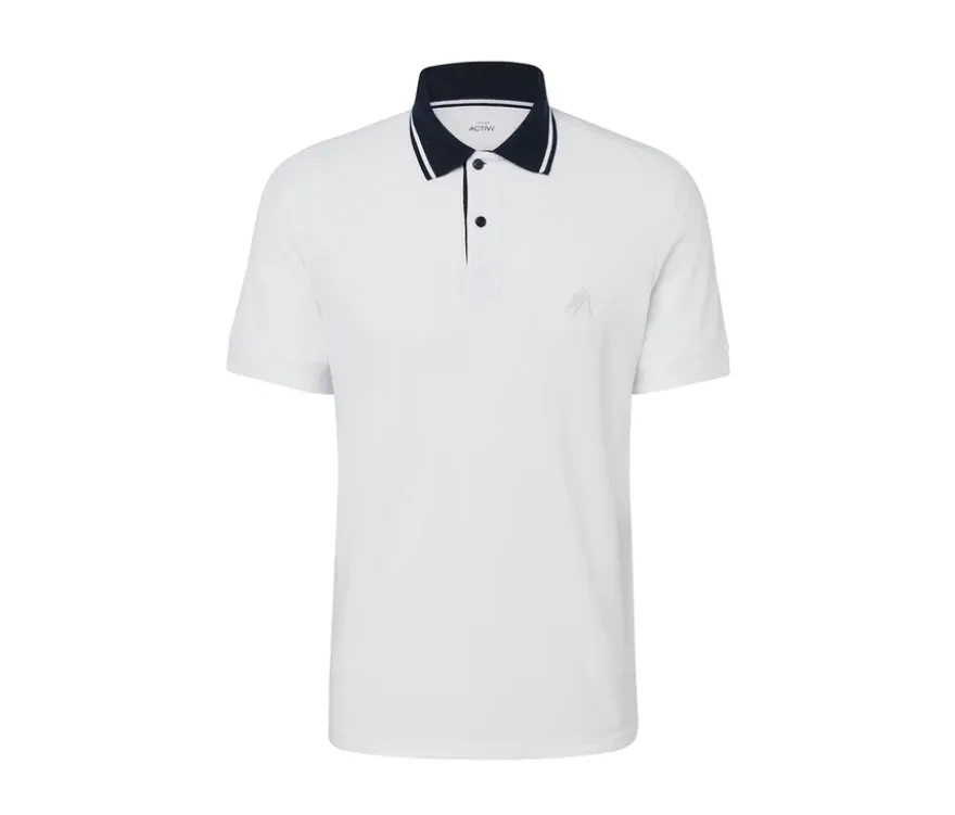 Funktions-Poloshirt, weiß