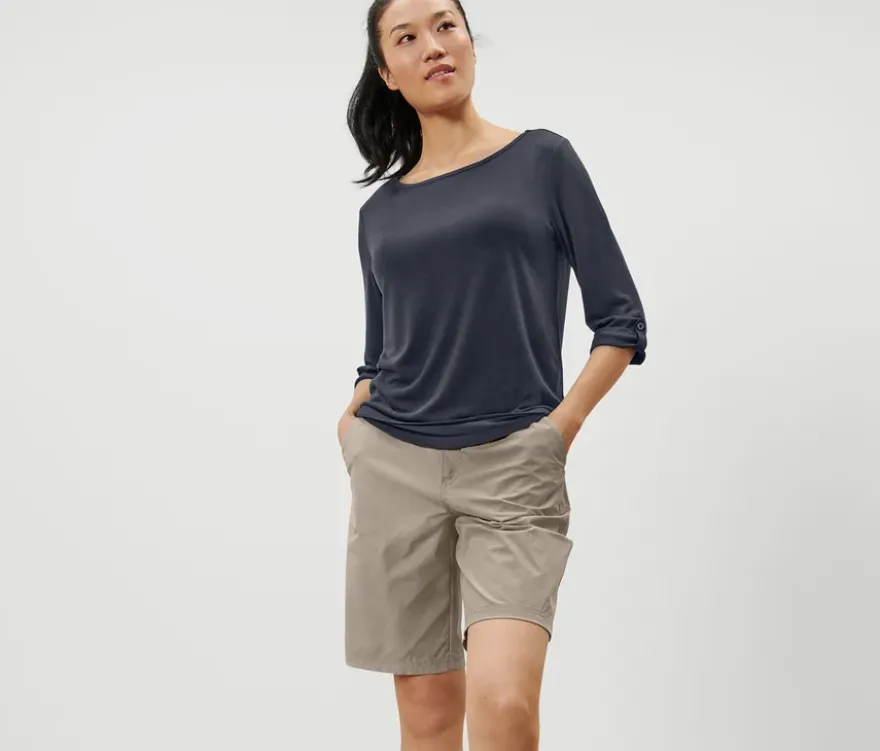 Funktionsshirt mit 3/4-Ärmel, blau