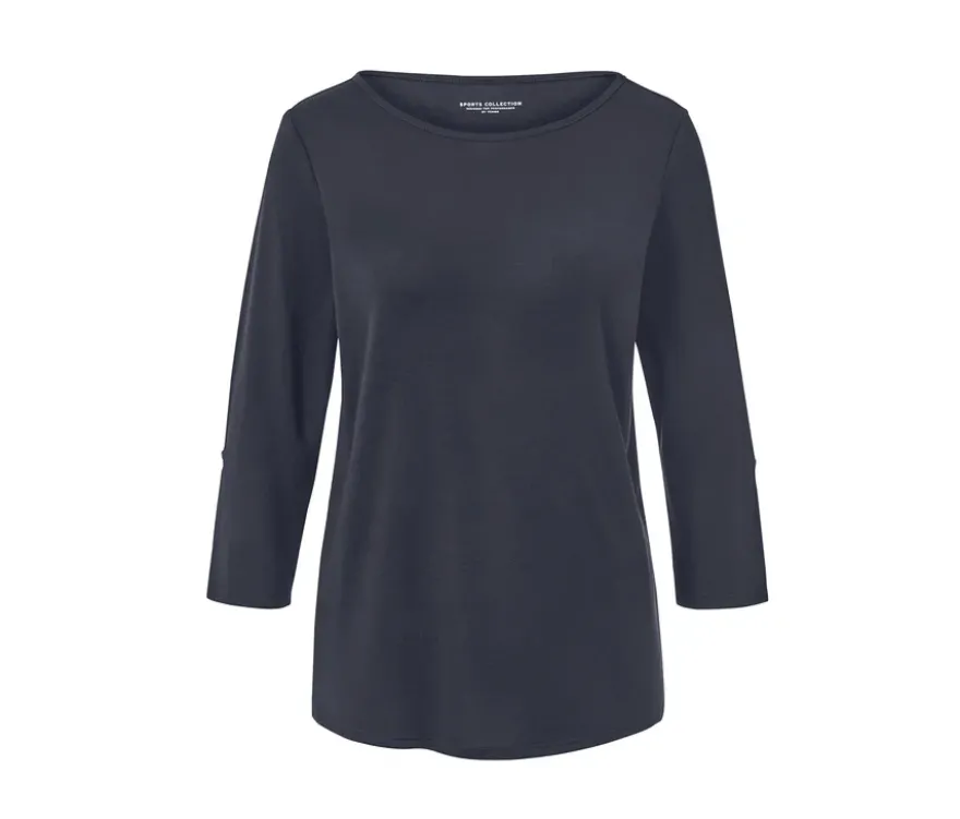 Funktionsshirt mit 3/4-Ärmel, blau