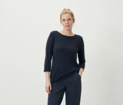 Funktionsshirt mit 3/4-Ärmel, blau