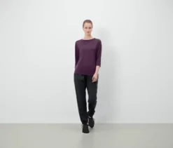 Funktionsshirt mit 3/4-Ärmel, pflaume