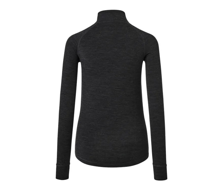 Funktionsshirt mit Wolle, anthrazit