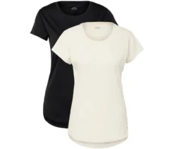 2 Funktionsshirts, schwarz/offwhite