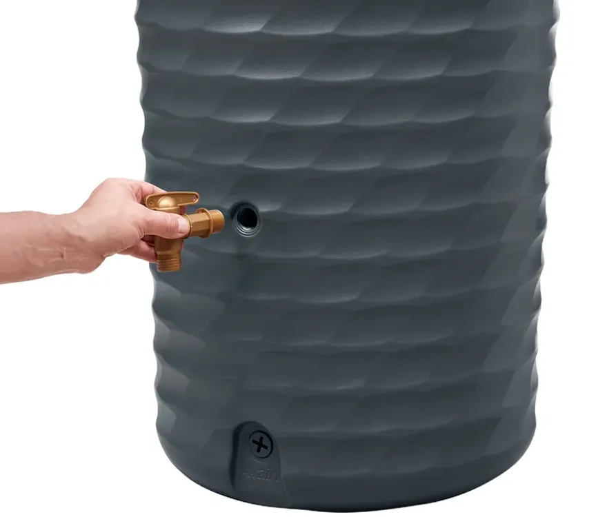 GARANTIA 2-in-1-Regenspeicher, ca. 230 l, Komplett-Set mit Pflanzenschale