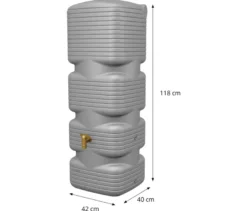 Garantia Quadro-Wandtank-Set, ca. 170 l, betongrau