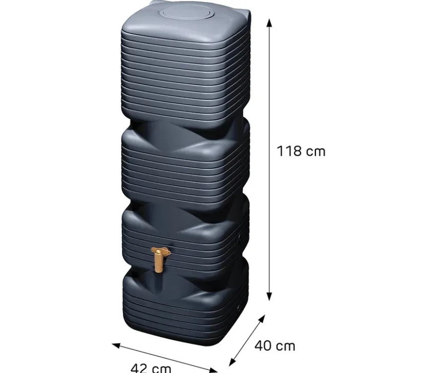 Garantia Quadro-Wandtank-Set, ca. 170 l, graphitgrau