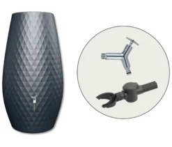 GARANTIA Triagon 2-in-1-Regenspeicher-Set, 230 l, graphitgrau