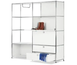 Garderobe Metall »CN3« mit 2 Klappenfächern und 2 Schubladen, weiß
