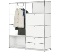 Garderobe Metall »CN3« mit 2 Klappenfächern und 2 Schubladen, weiß