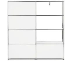 Garderobe Metall »CN3« mit 2 Klappenfächern und 2 Schubladen, weiß