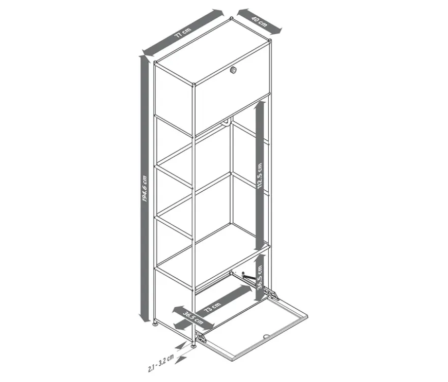 Garderobe Metall »CN3«, weiß