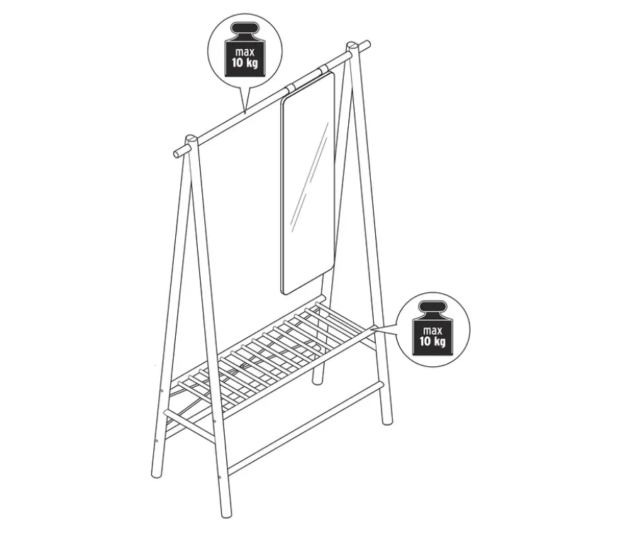Garderobe mit Spiegel
