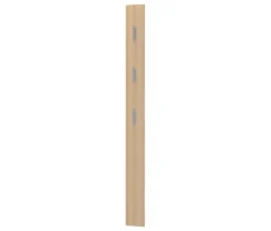 Garderobenpaneel mit silberfarbenen Haken, Lindberg-Eiche-Nachbildung