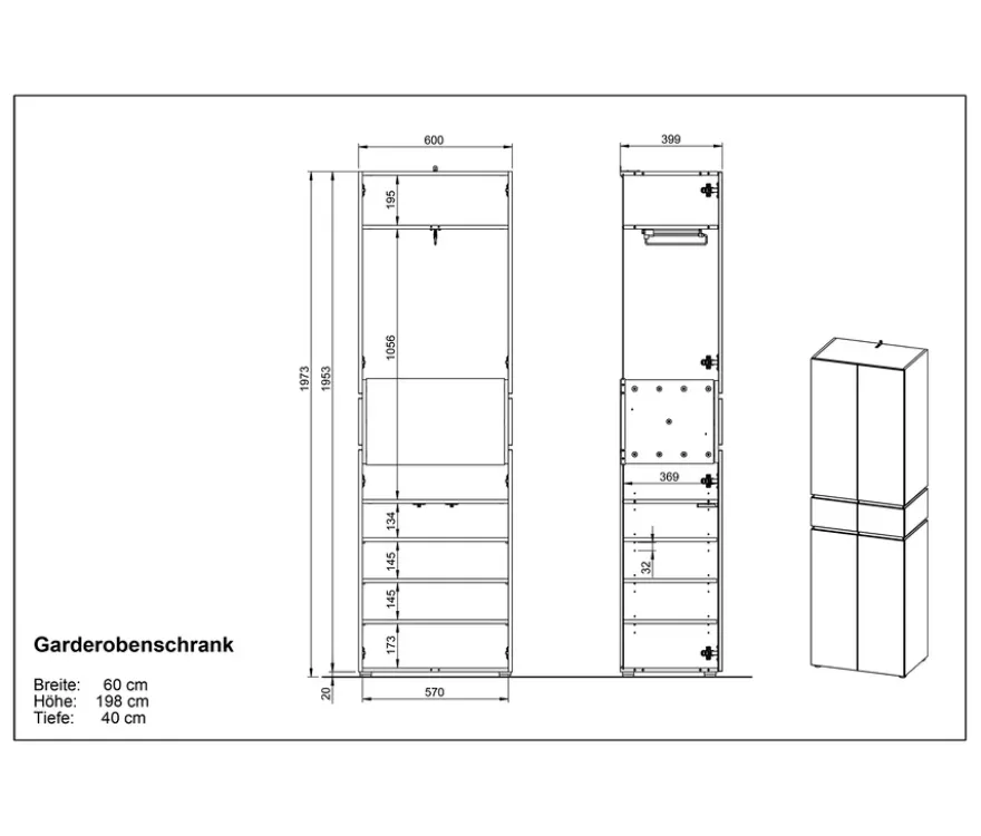 Garderobenschrank »Arluno«