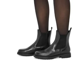 Gefütterte Leder-Boots