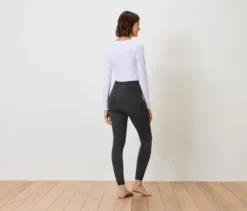 Gefütterte Leggings, anthrazit meliert