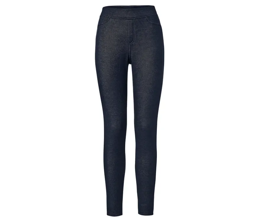 Gefütterte Leggings in Jeansoptik