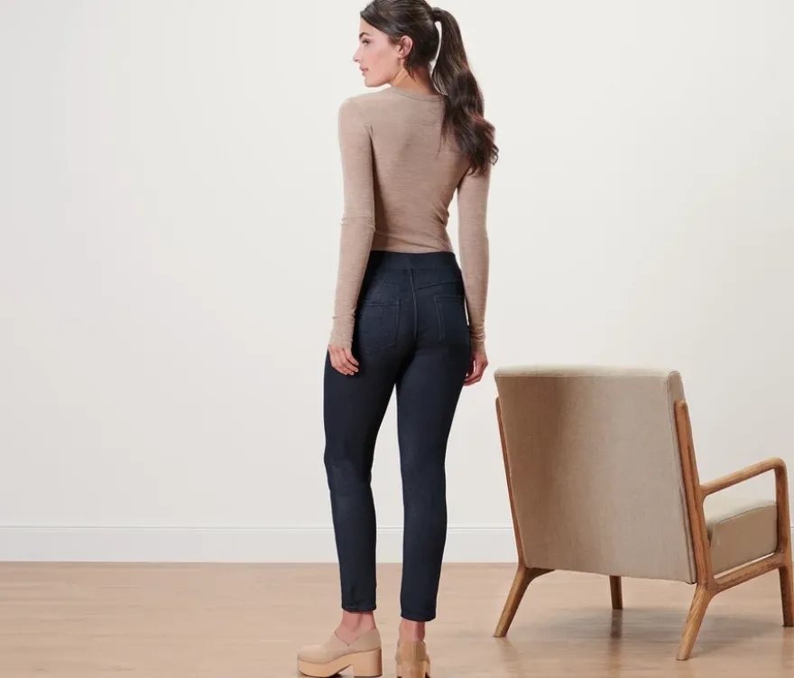 Gefütterte Leggings in Jeansoptik