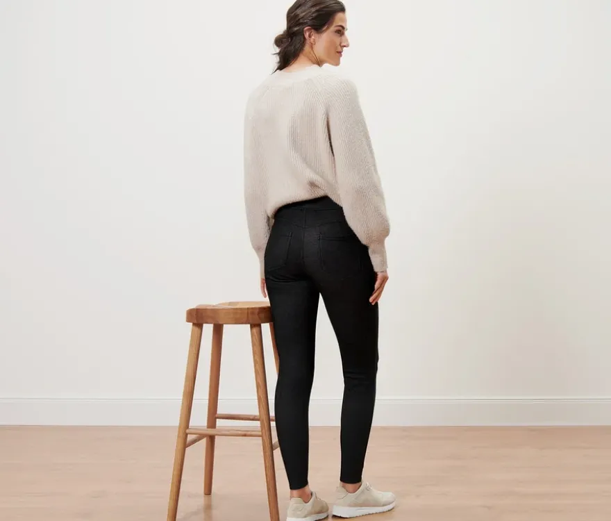 Gefütterte Leggings in Jeansoptik