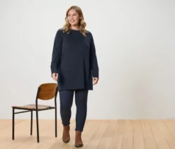 Gefütterte Leggings in Jeansoptik
