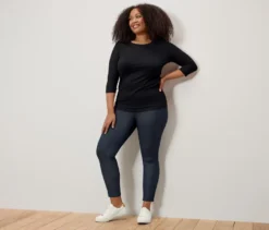 Gefütterte Leggings in Jeansoptik