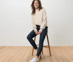 Gefütterte Leggings in Jeansoptik